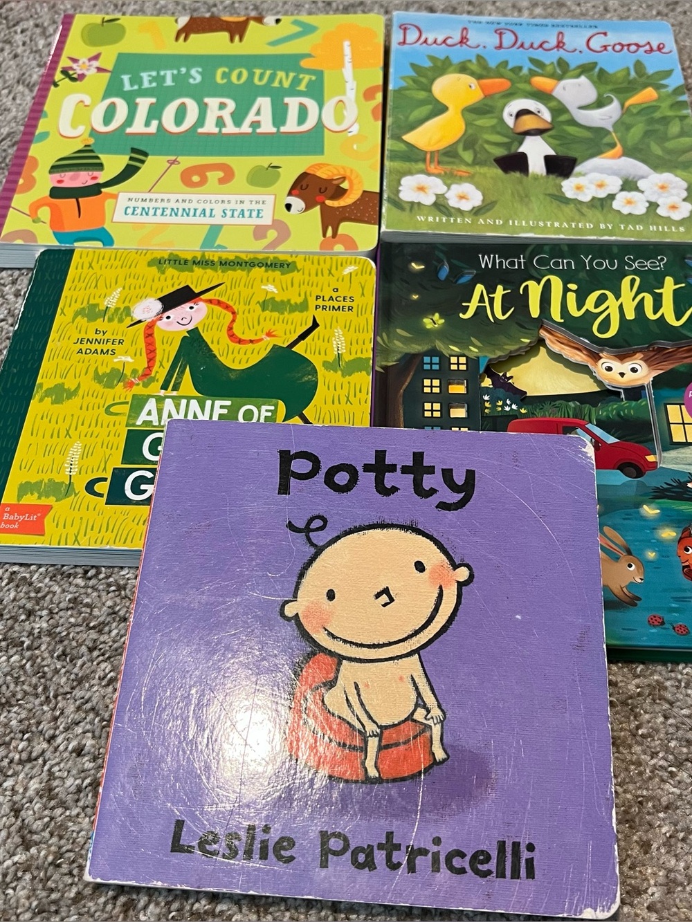 Baby Board Book Bundle Lets Count Anne Green GablesDuck Duck Goose Potty
